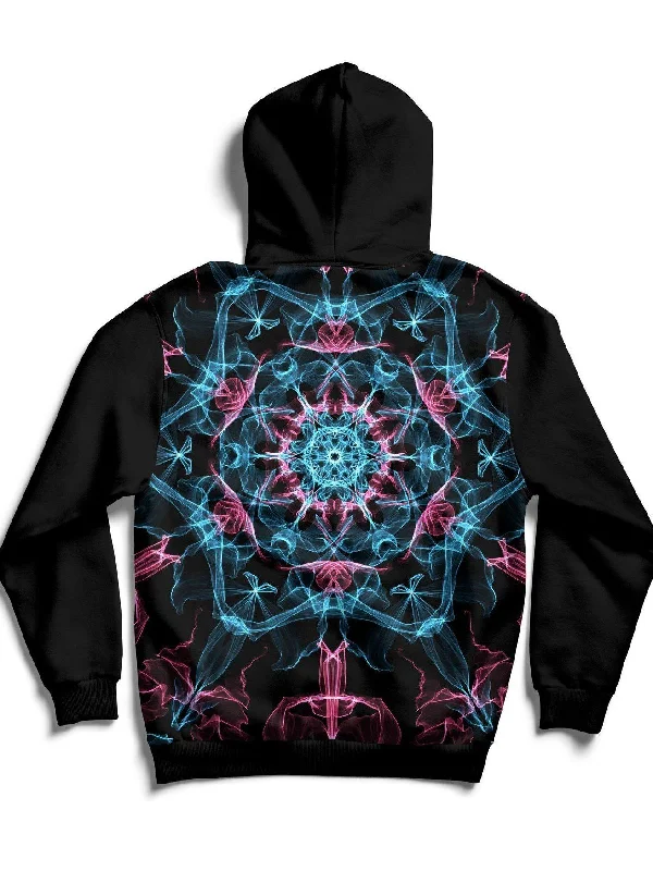 Smokey Blue Mandala Back Panel Unisex Hoodie