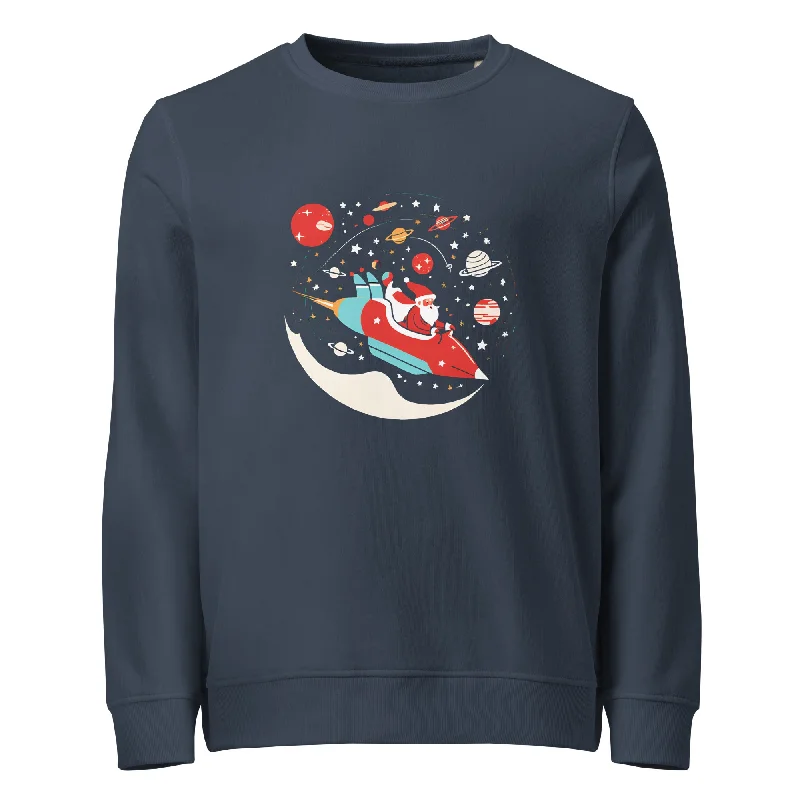 Stellar Surprise Christmas Graphic Women Organic Sweatshirt