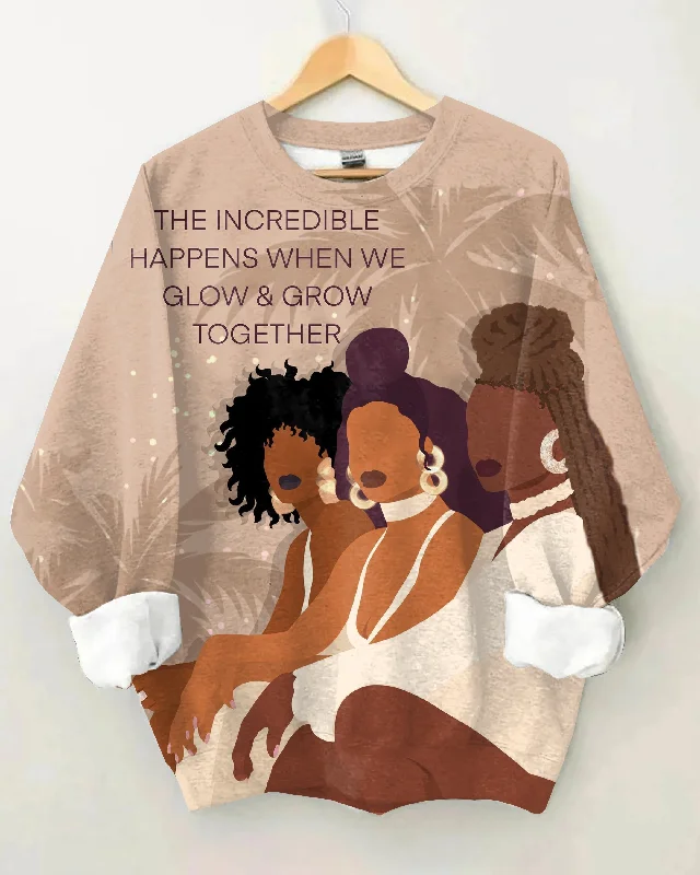 Three Brown Sisters Women Long Sleeve Sweatshirt