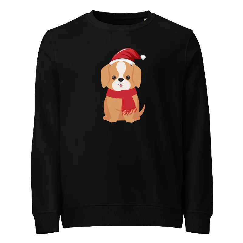 Festive Pup Graphics Women Organic Sweatshirt