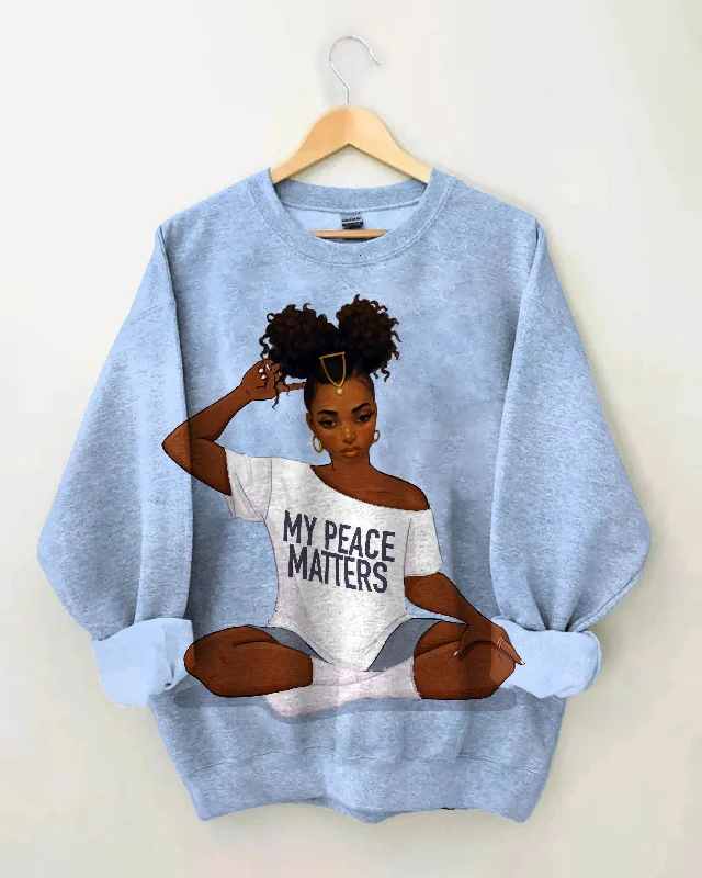 Women's My Peace Matters Retro Long Sleeve Sweatshirt