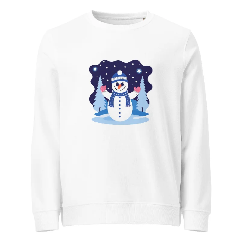 Snowy Night Christmas Graphic Women Organic Sweatshirt