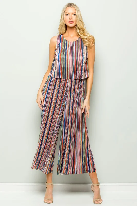 Panama Multi Stripe Jumpsuit