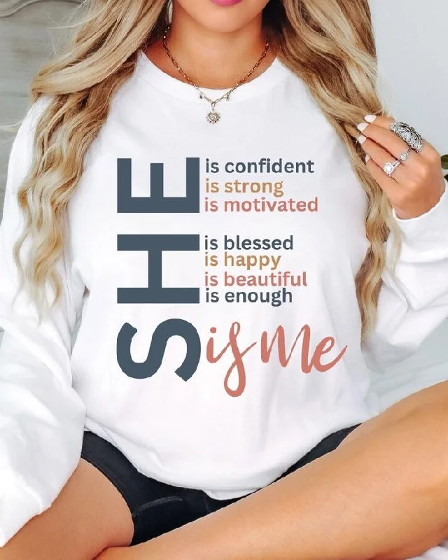 (Blue Pink)She Is Me Women Sweatshirt