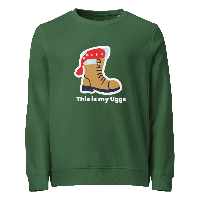 Festive Uggs Graphics Organic Sweatshirt