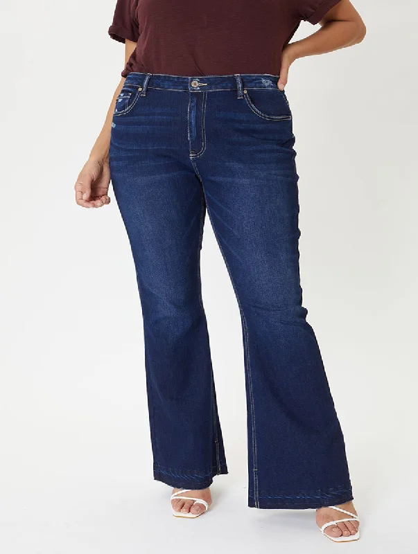 Curvy Marina Mid-Rise Flare Jean by KanCan