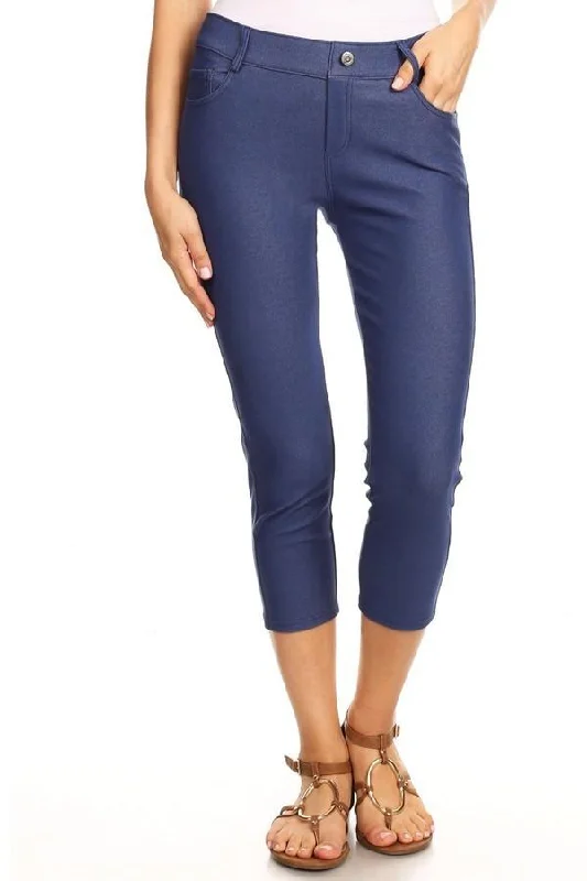 Denim Blue Capri Jeggings