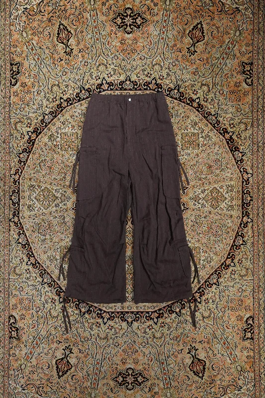 Sasquatchfabrix. DRAWSTRING PK CARGO PANTS (BROWN)