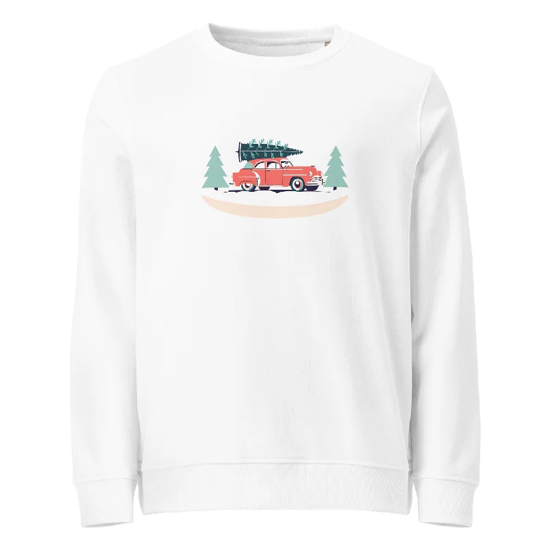 Festive Journey Christmas Graphic Women Organic Sweatshirt