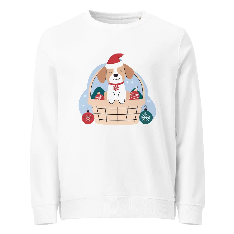 Christmas Woof Graphics Women Organic Sweatshirt