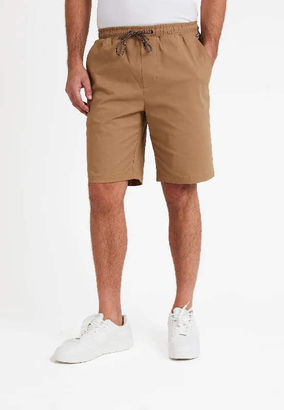 Short chino homme ligné beige