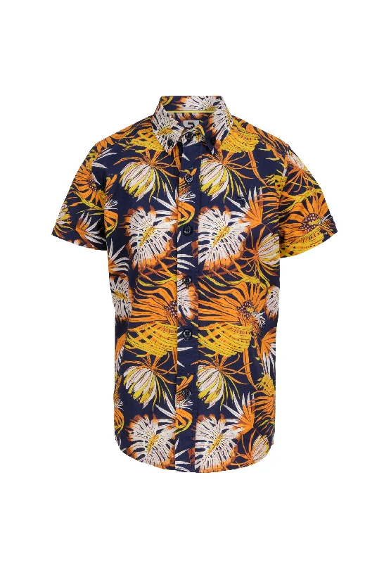 Chemise garçon imprimé feuilles