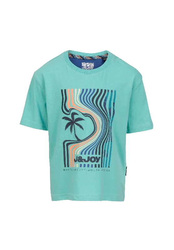 T-shirt garçon turquoise Route