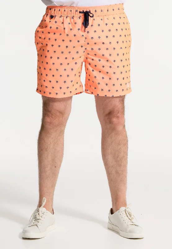 Maillot homme orange palmiers