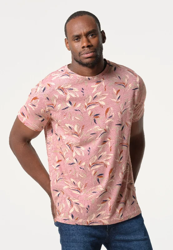 T-Shirt homme imprimé feuilles