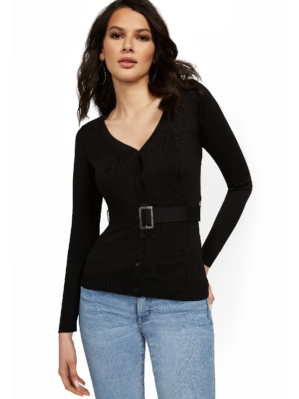 Buckle-Front Cardigan