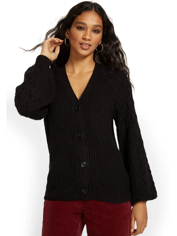 Button-Front Cardigan