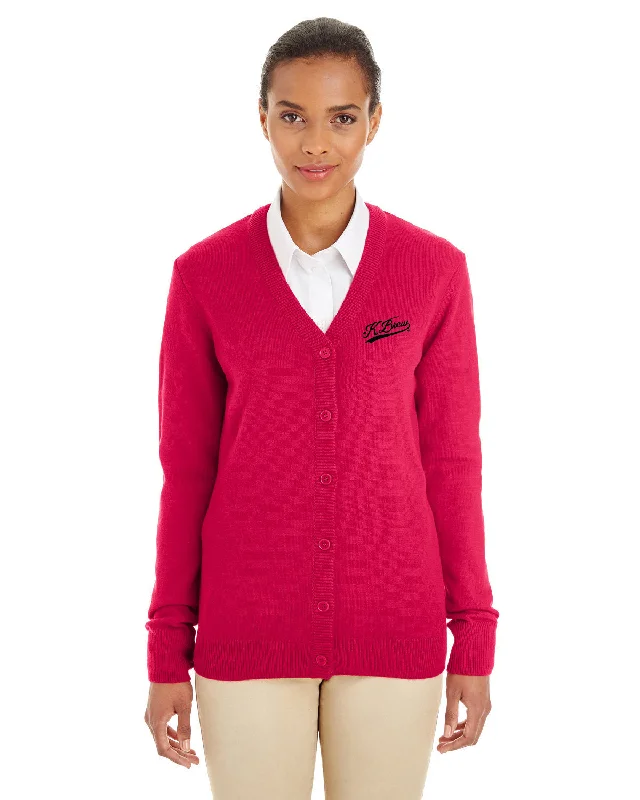 Harriton Ladies Pilbloc V-Neck Button Cardigan Sweater