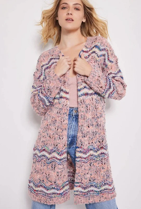 Lisa Todd Lofty Lover Cardigan - Pink Multi