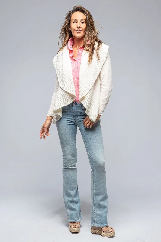 Margot Cashmere Open Cardigan In Cream