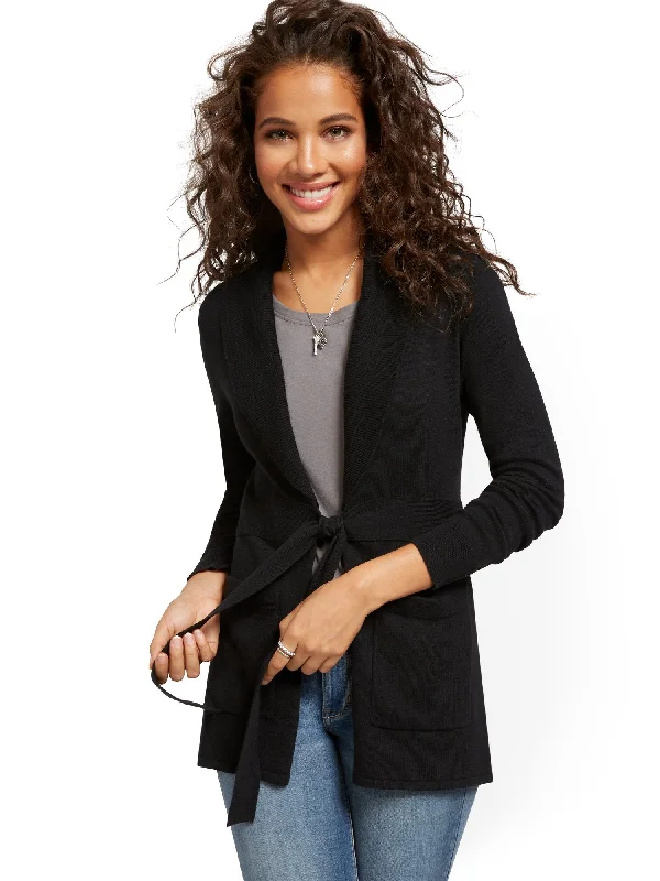 Shawl-Collar Cardigan - 7th Avenue