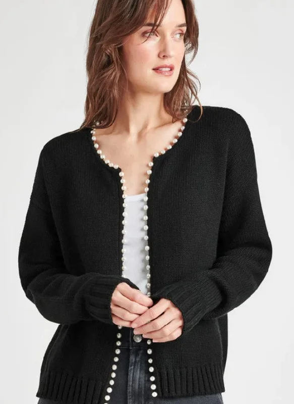 Splendid Emmy Pearl Cardigan - Black