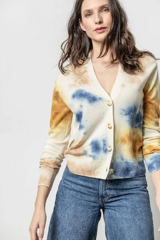 Tie Dyed Cardigan Sweater