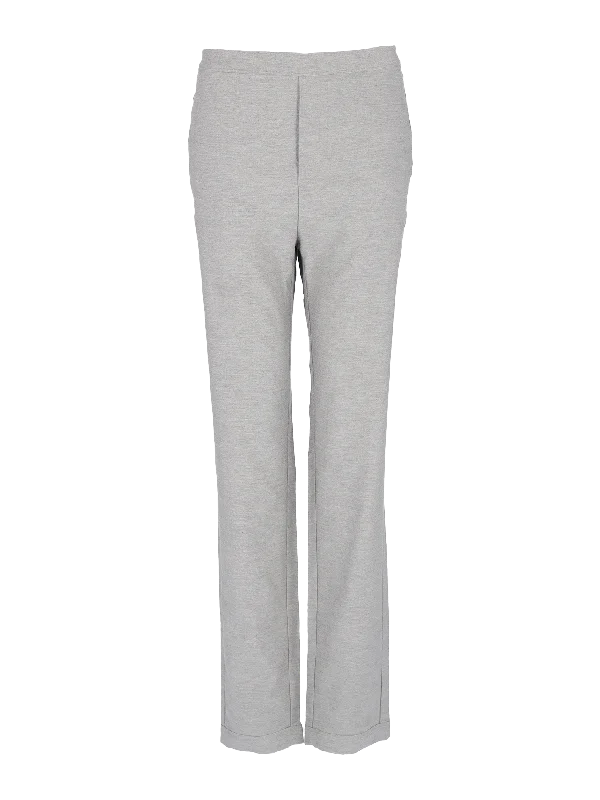 drawstring-hem casual trousers