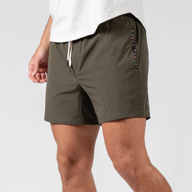 Flow 2.0 Short (Athletic) - Olive 5.5" & 7" - Linerless