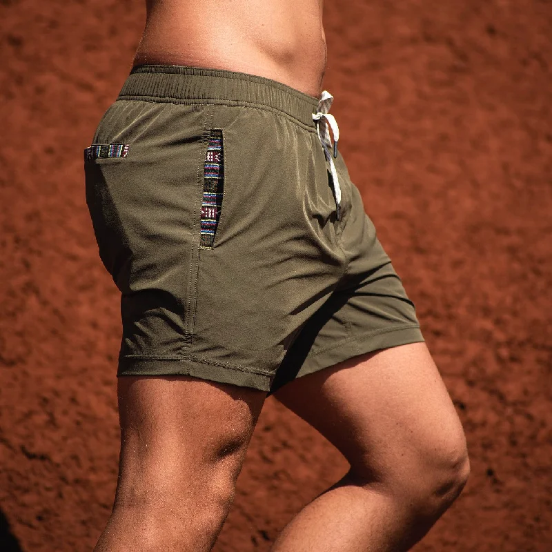 Flow Short (Athletic) - Olive 5.5" & 7" - Linerless