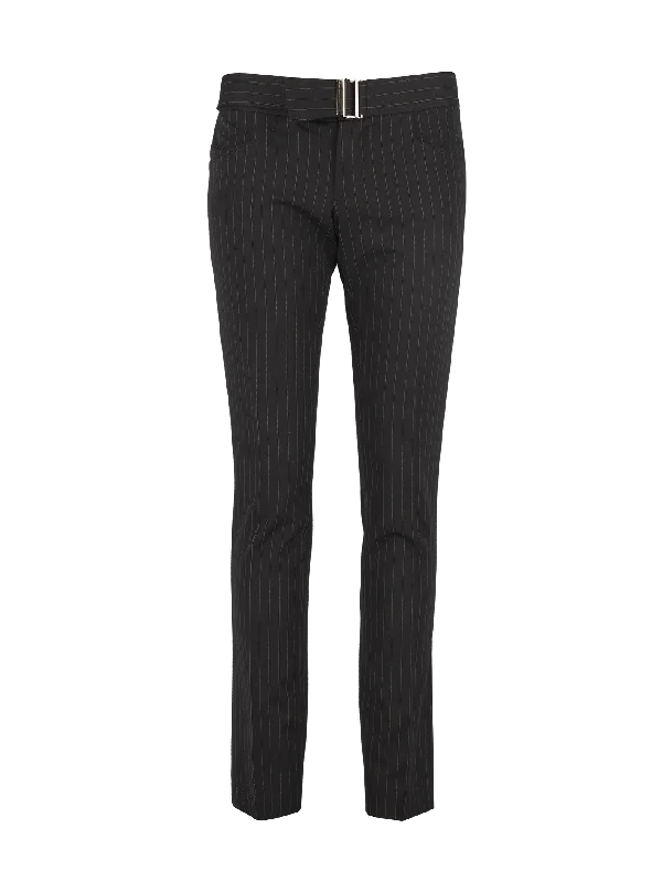 pinstripe tailored trousers