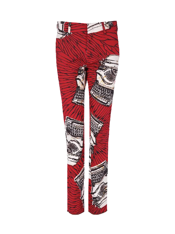 printed casual trousers