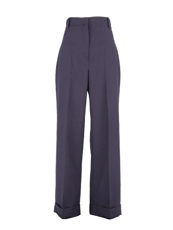 wide-leg tailored trousers