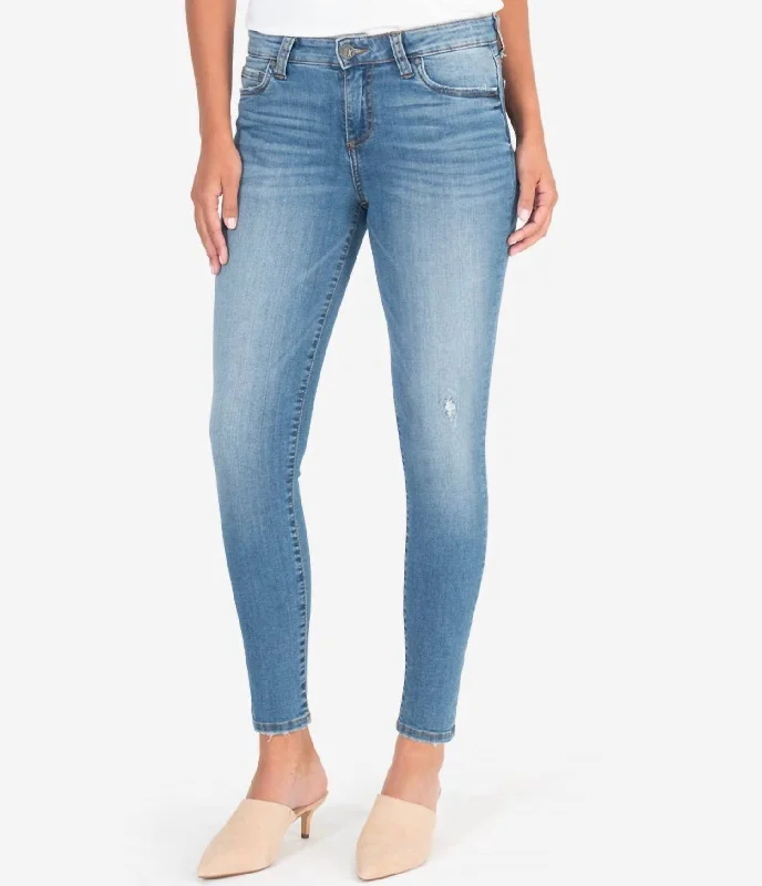 Connie Ankle Jeans In Medium Wash