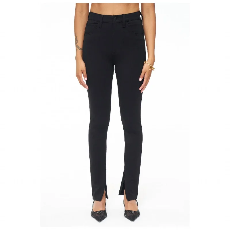 Kendall Hight Rise Skinny Scuba Pants With Zippers In Night Out