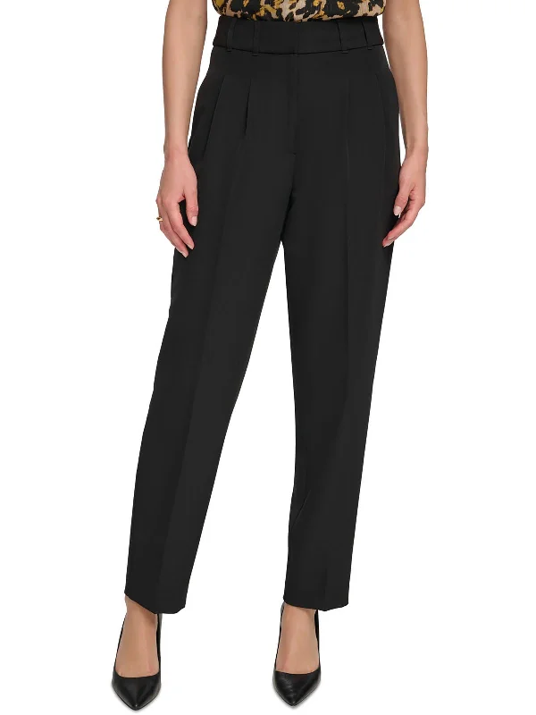 Womens High Rise Pleated Dress Pants